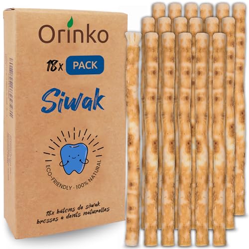 Siwak Naturale - Miswak Radice Di Arak Per Denti E Igiene Orale - Spazzolino Ecologico In Radice Di Miswak - Set Di 18 Stick Naturali Per La Pulizia D