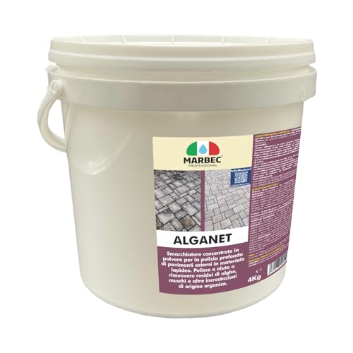 Marbec Alganet 4Kg Detergente Per La Rimozione Di Annerimenti E Incrostazioni Biologiche Su Pavimenti E Rivestimenti