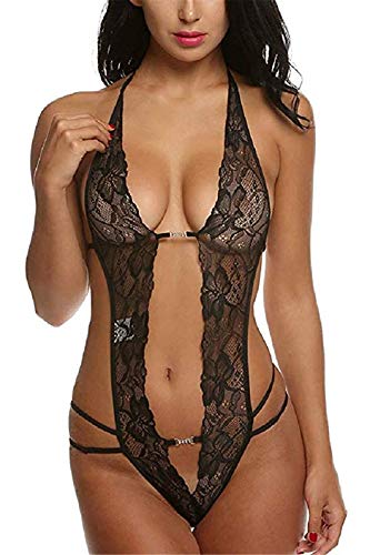 Lingerie Donna Camicia Da Notte Esotico Tuta Prospettiva Babydoll Intima Da Notte Pizzo Aperto Lingerie Hollow Halter Pigiama