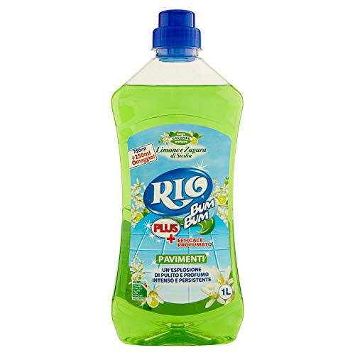 Rio Bum Bum Pavimenti Detersivo Per Superfici Dure, Limone E Zagara Di Sicilia, 1L