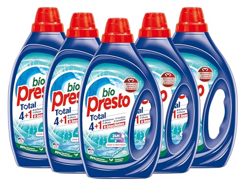 Bio Presto Liquido Igiene & Freschezza Detersivo Lavatrice Liquido, Nuova Formula Con Smacchiatore, 6 Confezioni Da 35 Lavaggi, Totale 210 Lavaggi