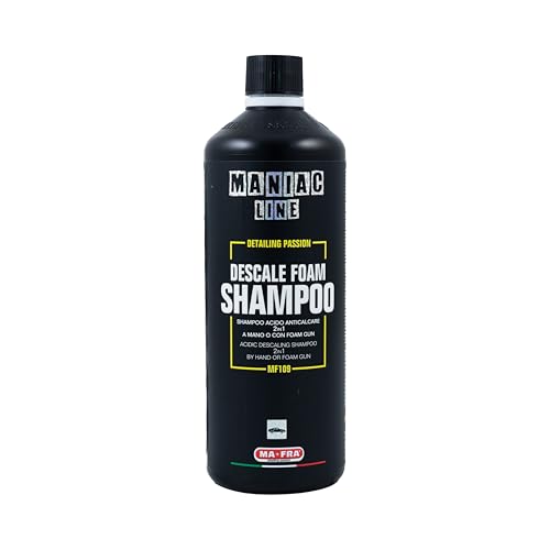 Ma-Fra, Maniac Car Detailing Line, Descale Foam Shampoo, Shampoo Acido Anticalcare 2In1 A Mano O Foam Gun, Elimina Contaminazioni Di Calcare Causate D