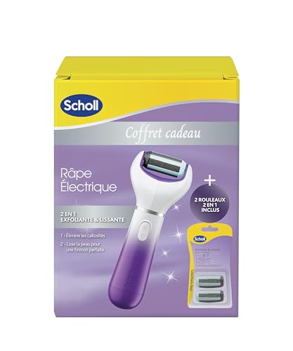 Scholl Cofanetto Grattugia Elettrica 2 In 1 Esfoliante E Levigante Per Eliminare Calli E 2 Rulli Di Ricambio 2 In 1