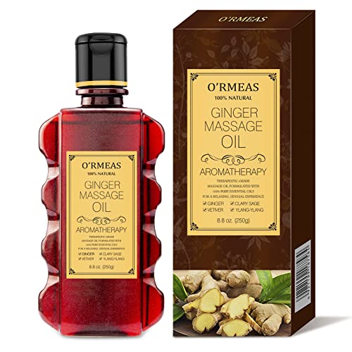Olio Massaggi Per Riscaldamento Relax Alleviare Dolori Articolari, Olio Per Massaggi Sensuale - Olio Da Massaggio Allo Zenzero Olio Corpo Idratante Pe