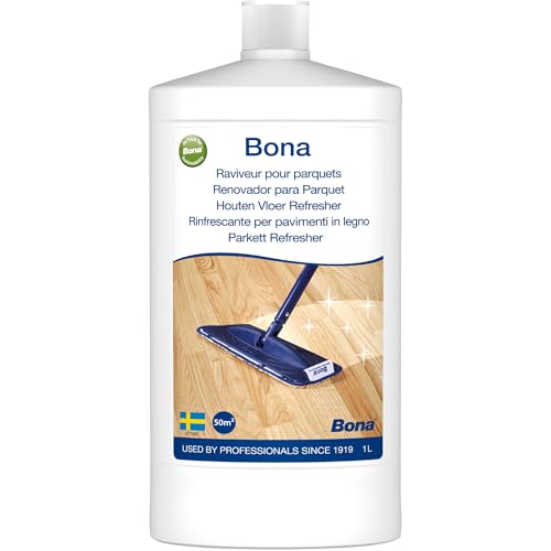 Bona Rinfrescante Per Pavimenti In Legno 1 L, Lucida Parquet, Detergente Parquet, Rimuovi Graffi Parquet, Pulizia Pavimenti Parquet, Rinfresca