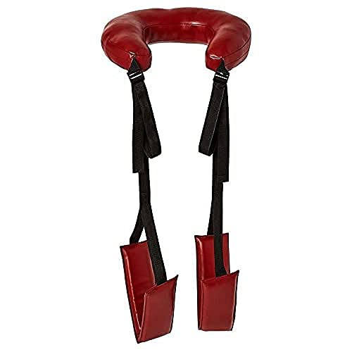 Sportsheets Saffron Vegan Black & Red Thigh Sling, Positioning Strap, Multi-Use - 1000 Gr