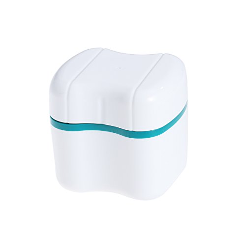 Artibetter Custodia Per Protesi Custodia Per Protesi Scatola Per Denti Finti Scatola Con Cestello (Verde)