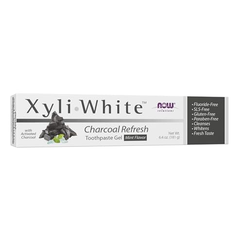 Now Foods Xyliwhite, Charcoal Refresh Toothpaste Gel - 181G