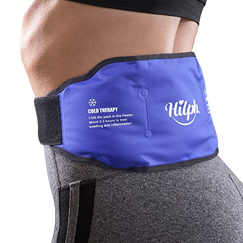 Hilph Cuscinetto Rinfrescante Per Schiena, Ice Pack Con Cinghia Per Alleviare Il Dolore Alla Schiena, Riutilizzabile Gel Pack Caldo E Freddo Terapia P