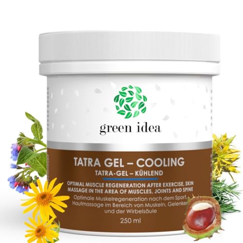 Green Idea - Tatra Gel - Arnica Crema Riscaldante Muscoli Sportiva - Erbe E Oli Essenziali - Pomata Extra Forte Per Muscoli - Massaggio A Muscoli E Ar