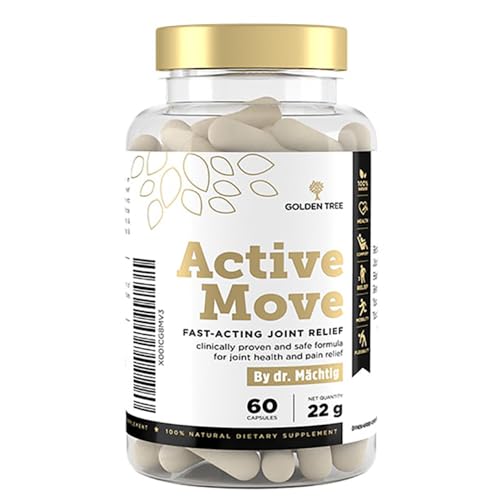 Golden Tree Active Move – Favorisce Le Articolazioni, Allevia I Dolori E Migliora La Flessibilità E La Mobilità – Boswellia, Acido Ialuronico, Belinal