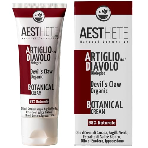 Crema Artiglio Del Diavolo Forte Biologico 98% Naturale Pomata Con Argilla Verde Antinfiammatoria E Olio Di Semi Di Canapa Concentrata Per Muscoli E A