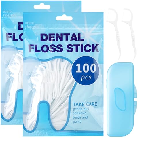 200 Pezzi Filo Interdentale,Archetti Filo Interdentale,Forcella Interdentale,Filo Interdentale Forcella,Con Scatola Di Conservazione,Pulizia Dei Denti