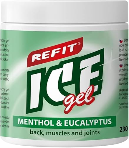 Refit Ice Gel Menthol & Eukalyptus 230 Ml | Gel Extra Antidolore, Potere Rinfrescante Naturale Del Mentolo E Profumo Di Eucalipto, Per Schiena, Muscol