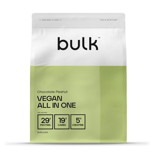 Bulk Vegan All In One, Con Creatina, Carboidrati Vitargo, Bcaa E Hmb, Cioccolato Con Arachidi, 2.5Kg, 41 Porzioni