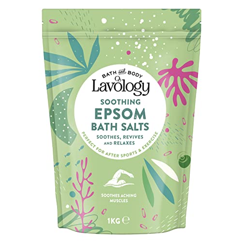 Sali Da Bagno Epsom Di Lavology - 1Kg - Tutti Ingredienti Naturali - Lenitivo, Rilassante