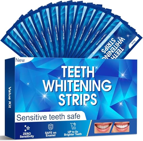 Strisce Sbiancanti Denti Sbiancante Denti Professionale - 28 Strisc Sbiancant Denti 14 Sessioni Sbiancamento Denti Teeth Whitening Strips Sicuro Per D