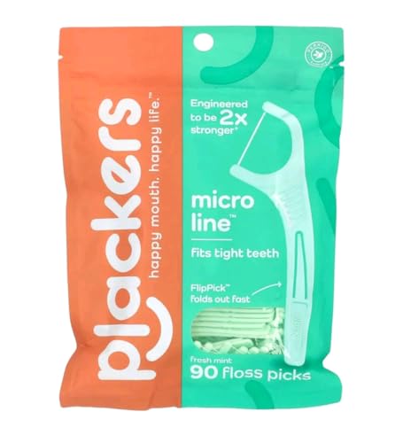 Plackers Dental Flossers Micro Mint - 90 Count (Confezione Da 1)