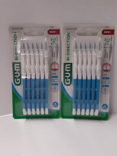 Gum 2314 - Spazzolino Interdentale Proxabrush Bidirection 0,9, Set Di 2