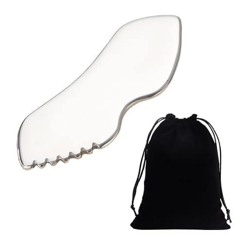 1 Pezzo In Acciaio Inox Gua Sha, Metallo Gua Sha, Strumento Gua Sha, Strumento Di Bellezza E Cura Della Pelle, Massaggiatore, Facile Da Trasportare, I