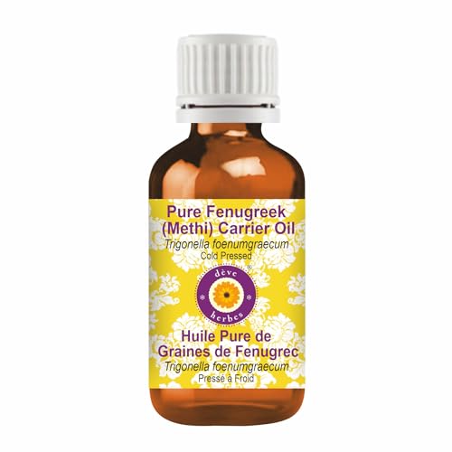 Dève Herbes Olio Trasportatore Di Fieno Greco Puro (Methi) (Trigonella Foenumgraecum) 100% Grado Terapeutico Naturale Spremuto A Freddo 15Ml (0.50 Oz)