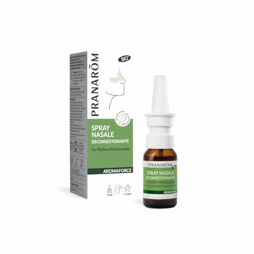 Pranarom - Aromaforce - Spray Nasale Decongestionante Con Oli Essenziali - Rinosinusite - 15 Ml