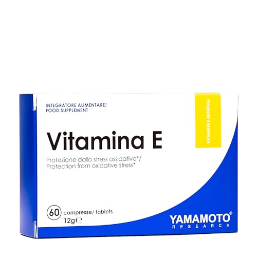 Yamamoto Research Vitamina E 60Mg 60 Compresse, Integratore Alimentare Di Vitamina E, Azione Antiossidante E Antinfiammatoria, Sostiene Il Sistema Imm
