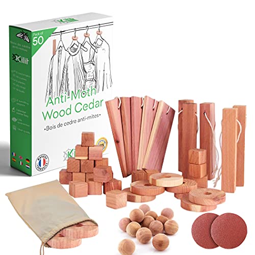 Palline Antitarme In Legno Di Cedro - Protezione Naturale 100% Biologica Per Armadi, Cassetti E Guardaroba - Anti-Tarme E Anti-Acari - Kaligen® (Set D