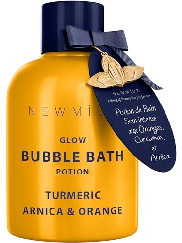 Nutritious Bubble Bath - Luxury Long Lasting Natural Bubble Foaming - Turmeric Orange Arnica Essential Oil - Skin Healing Moisturizing Relaxing & Stre