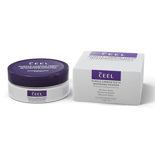 The Ceel Polvere Dentale Per Denti Bianchi, Polvere Bianca Dentata Viola, Polvere Attiva Con Polvere Di Mica, Mentolo, Polvere Di Denti Bianchi, Color