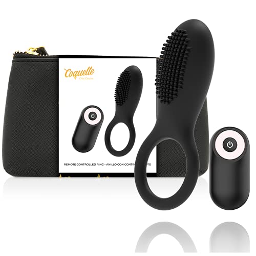 Coquette Vibratore Ad Anello Telecomando Ricaricabile Nero/Oro