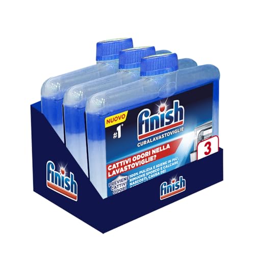 Finish Curalavastoviglie, Additivo Per Una Lavastoviglie Pulita Dai Residui Di Grasso E Calcare, 250Ml (Confezione Da 3)