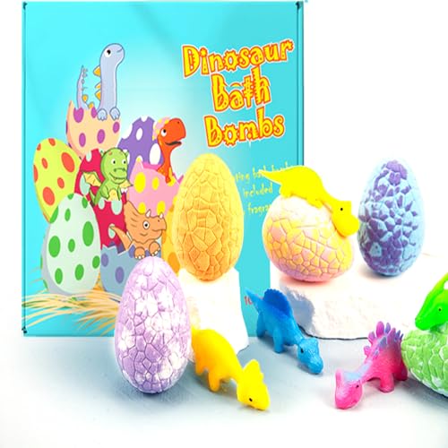 Bombe Da Bagno Bambini Con Sorpresa Dinosauri 6Pcs Bombe Da Doccia Sali Colorati Da Bagno Per Bambini Bombe Per Vasca Da Bagno Naturali Biologico Set
