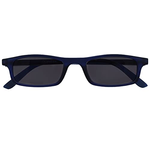The Reading Glasses Company Opaco Blu Navy Leggero Comodo Lettori Sole Uv400 Uomo Donna Cerniere Molla S17-3 +1,50 - 50 Gr