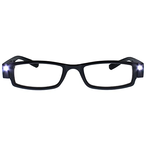 The Reading Glasses Company Illuminato Led Ore Notturne Lettori Di Luce Uomo Donna Nero L1-1 +3,50 - 50 Gr