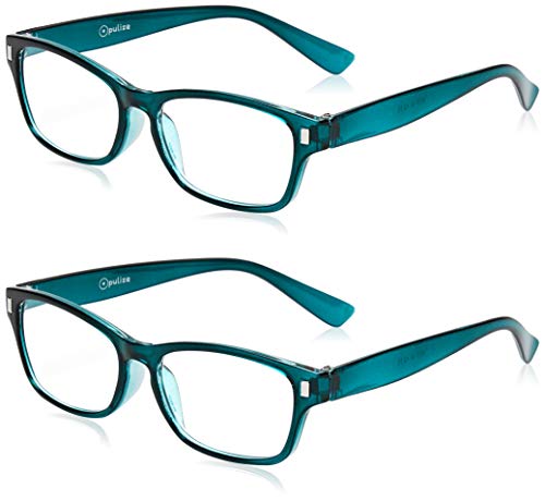 The Reading Glasses Company Acquamarina Lettori Valore 2 Pacco Uomo Donna Rr77-Q +2,50 - 58 Gr
