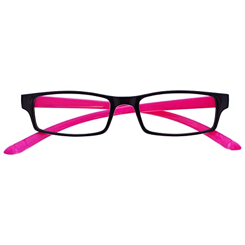 The Reading Glasses Company Nero Neon Rosa Collo Lettori Donna Signora R20-4 +1,00 - 50 Gr