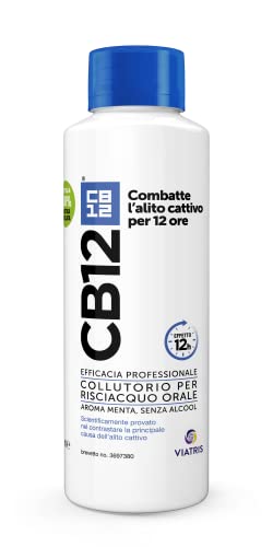 Cb12 Colluttorio Quotidiano No Alcool Per Alito Gradevole Fino A 12 Ore Con Fluoruro - 500 Ml
