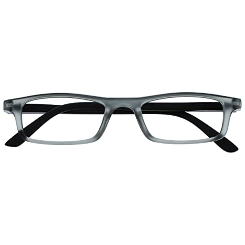 Opulize Opaco Grigio Nero Leggero Lettori Stile Designer Uomo Donna Cerniere Molla R17-7 +1,00-50 Gr