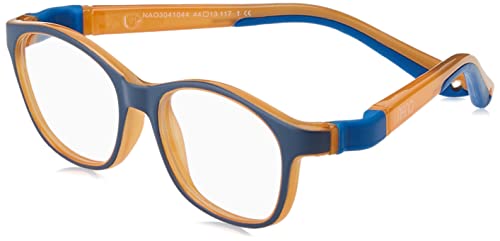 Nanovista Camper 3.0, Occhiali Unisex - Bambini, Bicolor Marino Mate/Naranja Glow, 46