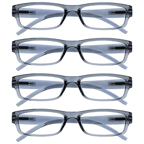 Opulize Grigio Leggero Comodo Lettori Valore 4 Pacco Uomo Donna Rrrr32-7 +1,00-88 Gr