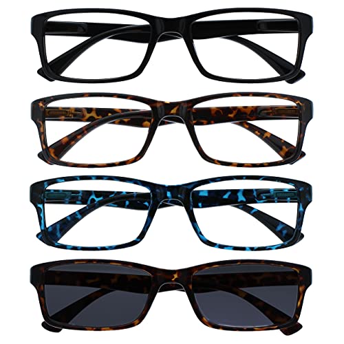 Opulize Nero Marrone Blu Lettori Con Marrone Lettore Sole Valore 4 Pacco Uomo Donna Rrrs92-1232 +3,50-88 Gr
