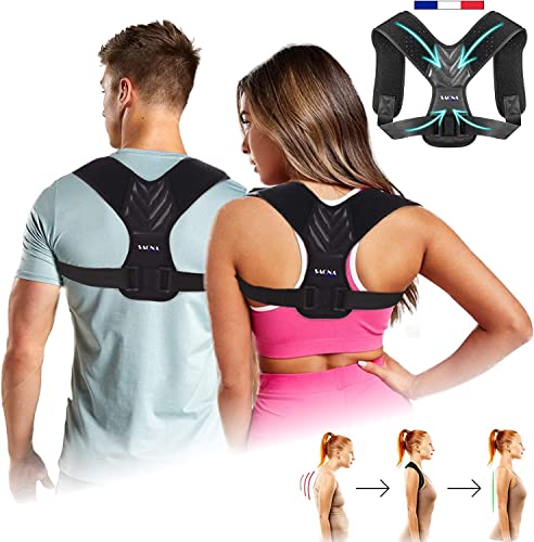 Saona Concept Correttore Di Postura – Supporto Schiena – Raddrizzamento Schiena Per Donna E Uomo – Comodo/Regolabile/Lavabile M – Xl