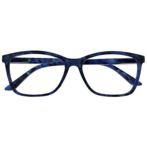 The Reading Glasses Company Blu Tartaruga Wrap Lettori Grande Stile Designer Uomo Donna Cerniere Molla R51-3T +1,50 - 50 Gr