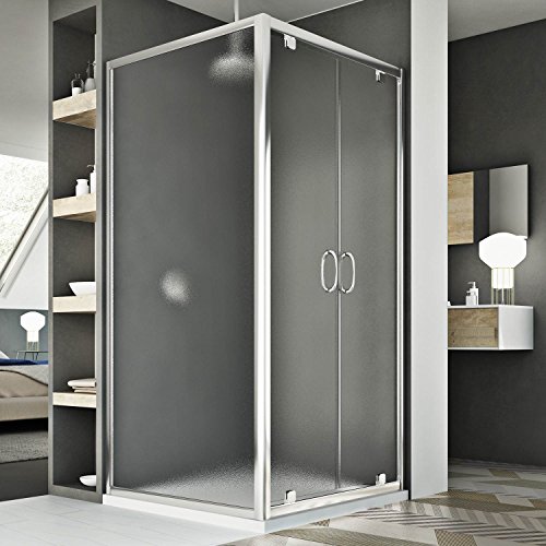 Idralite Box Doccia 80X100 Ap. 100 Cm H185 Stampato C Mod. Sintesi Duo 2 Ante