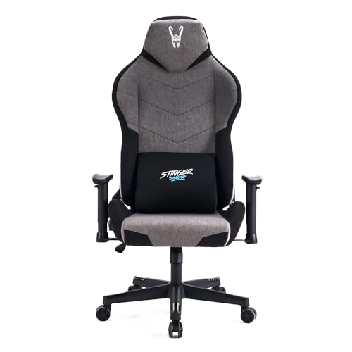 Woxter Stinger Station Titan Dark - Sedia Da Gaming Ergonomica, Tessuto Idrorepellente, Asse Di Resistenza Realizzato In Acciaio E Ruote Silenziose Di