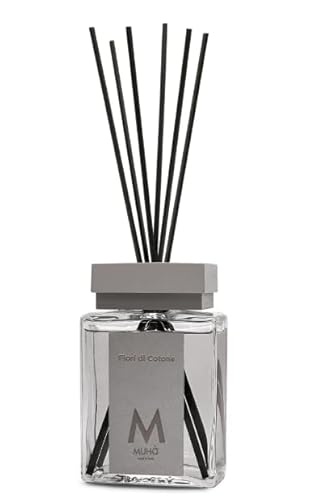 Muha' | Profumatore Per Ambiente Perfume Diffuser, Fragranza Fiori Di Cotone, Diffusore Ambiente Con Bastoncini, Formato Da 100 Ml