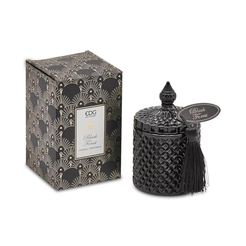 Edg Candela Profumata Blackforest Nera Vetro Nappa