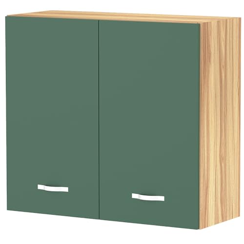 Shally Dogan Pensile Da Cucina Componibile A Parete, Armadio Sospeso In Legno Con Anta Ripiano E Scomparti, Armadietto Da Muro Spazioso E Resistente, 