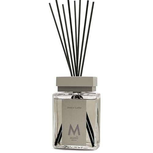 Muha' | Profumatore Per Ambiente Perfume Diffuser, Fragranza Dolce Latte, Diffusore Ambiente Con Bastoncini, Formato Da 500 Ml
